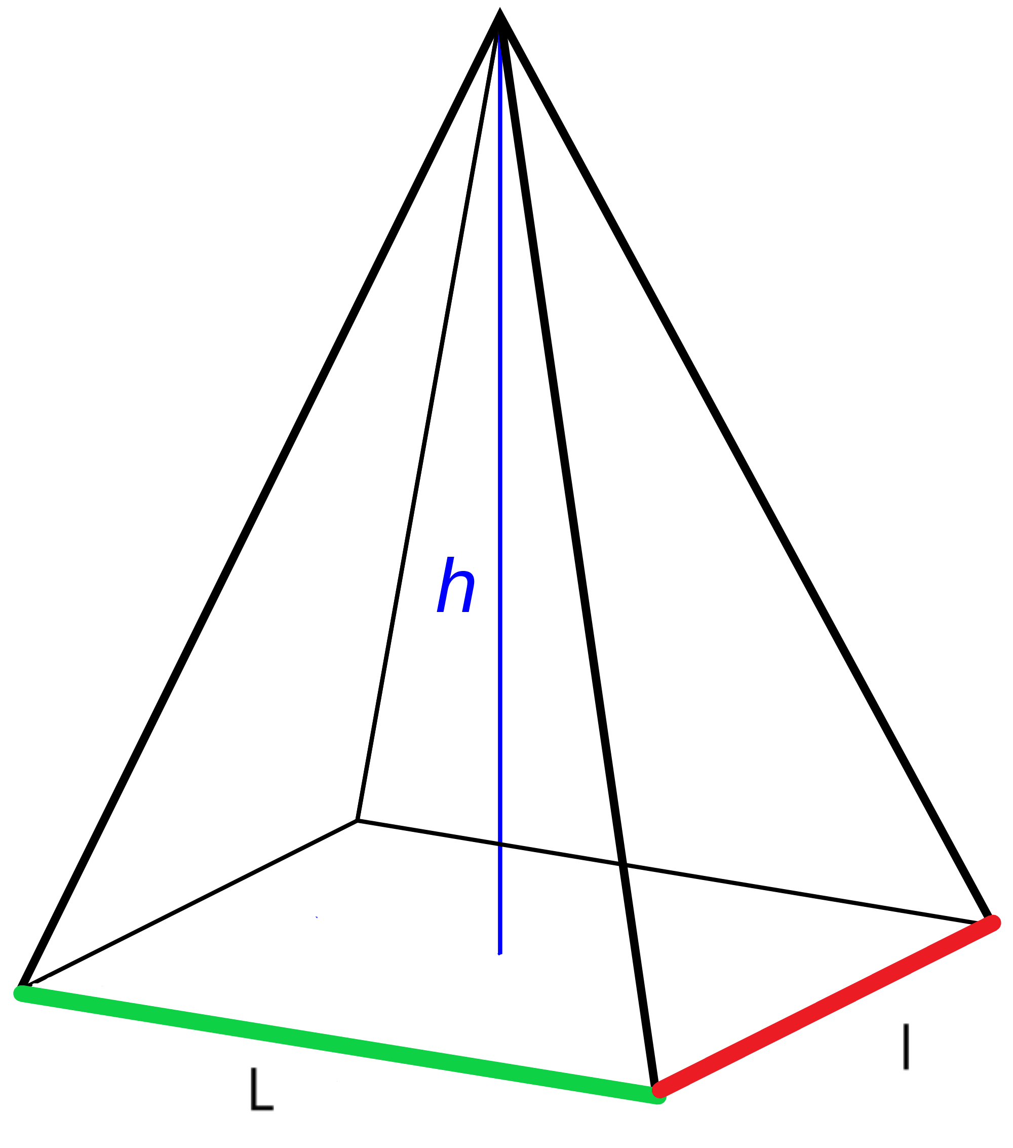 pyramide base rectangulaire